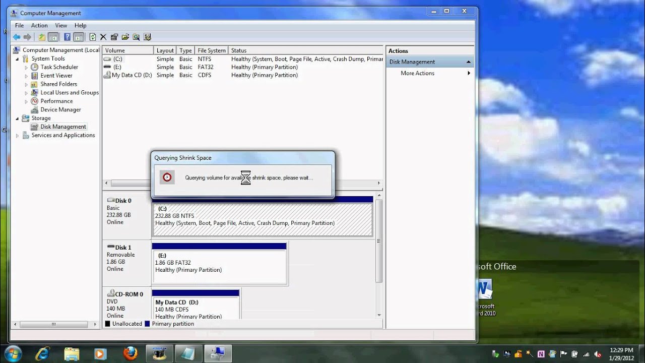 add hard drive windows 7